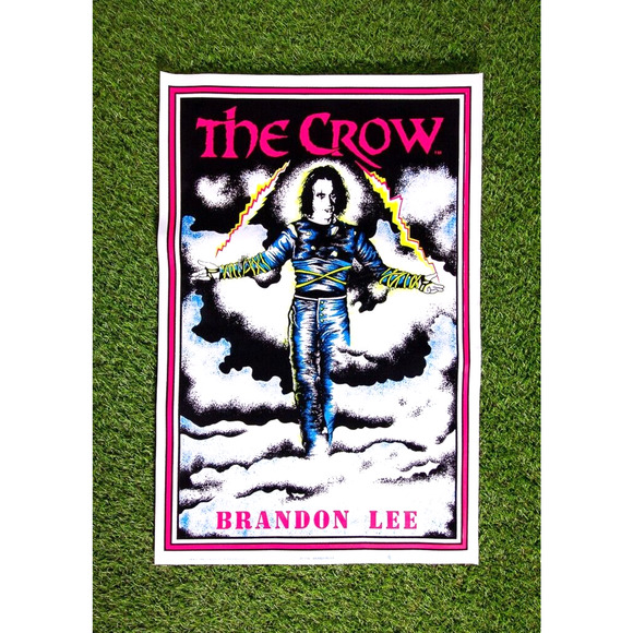 COPY - Brandon Lee The Crow In Heaven VTG 1994 Scorpio #1736 Flocked Blacklight… - Picture 1 of 8